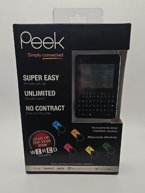 Peek Simple Mobile Email Device New In Box Full Keyboard Vintage Tech